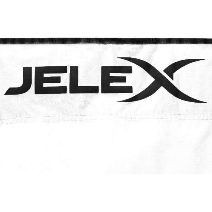 Кемпінговий стілець JELEX Expedition зі спинкою, підлокітниками та тримачем для напоїв, простий механізм складання. Водо- та брудовідштовхувальне покриття (білий)