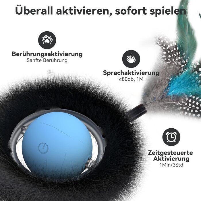 Інтерактивне іграшкове м'ячик для котів з лабіринтом та пір'ям, автоматична іграшка-приховище, мисливська гра, подарунок для кота