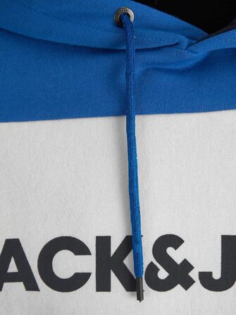 Чоловічий теплий худі з логотипом JACK & JONES Basic Kapuzen Sweatshirt, класичний синій колір, Regular Fit