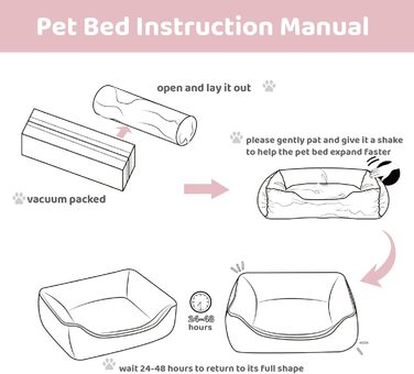 Килимок для котів та собак, м'який лежак для тварин, дихаючий лежак для кошенят та цуценят, бежевий (55*45*15 см)