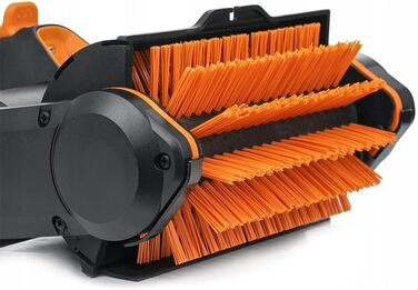 WORX WG441E.9 20V Cordless Multi-Brush - multifunctional surface brush for cleaning stone & wood surfaces & weed removal - integrated water connection - PowerShare compatible - without battery & charger (stiff brush for stone/concrete surfaces)