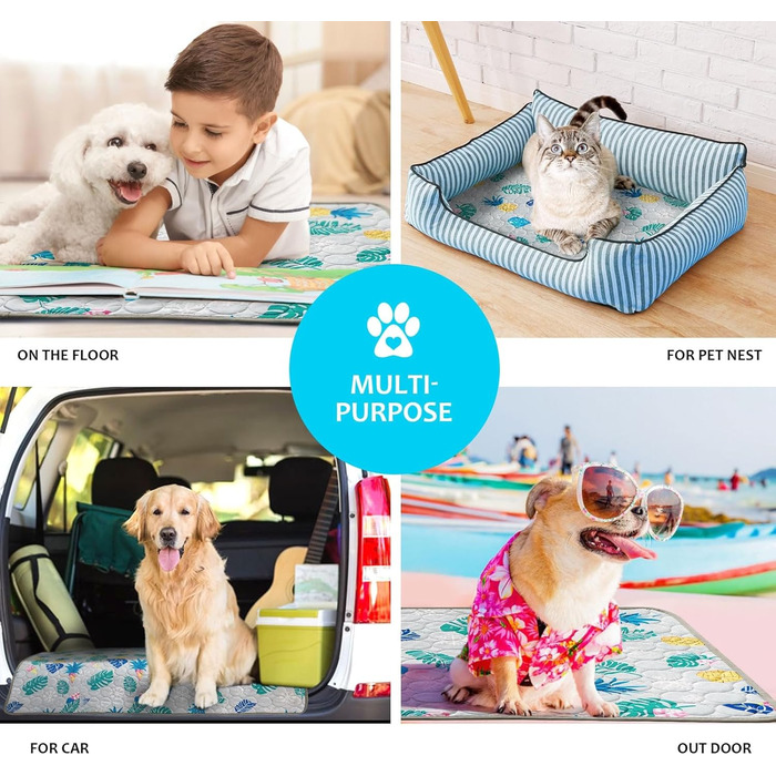 Килимок охолоджуючий для собак NIBESSER, самоохолоджуючий, 40x30 см, сірий (XS)