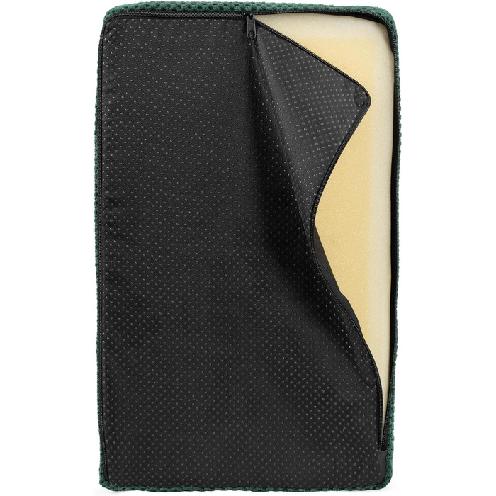 Сходинка для собак та котів, 30 см, 3 сходинки, плюшевий покрив, зелений колір