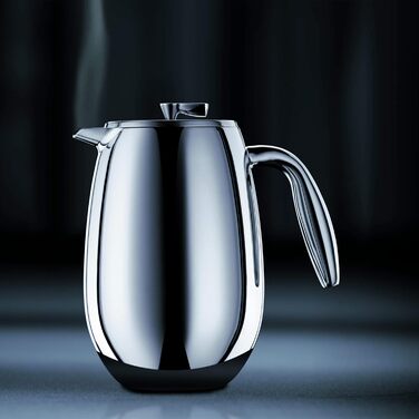 Френч-прес Bodum Columbia 1.5 л, подвійні стінки, нержавіюча сталь, матовий, для кави, можна мити в посудомийці
