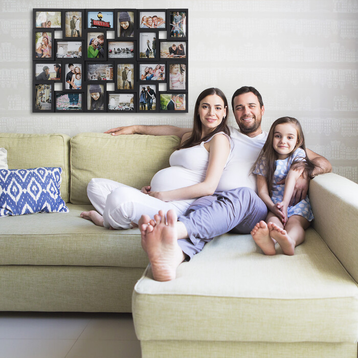 Relaxdays Photo Collage Frame - Holds 24 Pictures