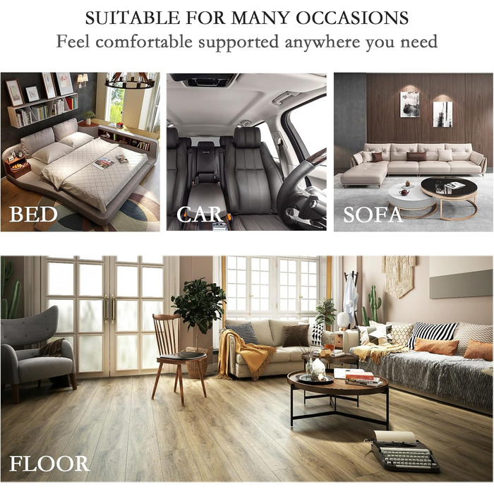 Підголовник для ліжка: великий м'який крісло-мішок з підлокітниками та знімною подушкою для шиї, 75x40x58 см