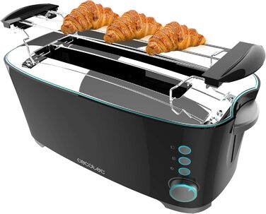 Тостер Cecotec Toast&Taste Extra W 1000W з подвійним XL-слотом для товстого хліба, 7 рівнів підсмажування, автоматичний викид, піддон для крихт, білий
