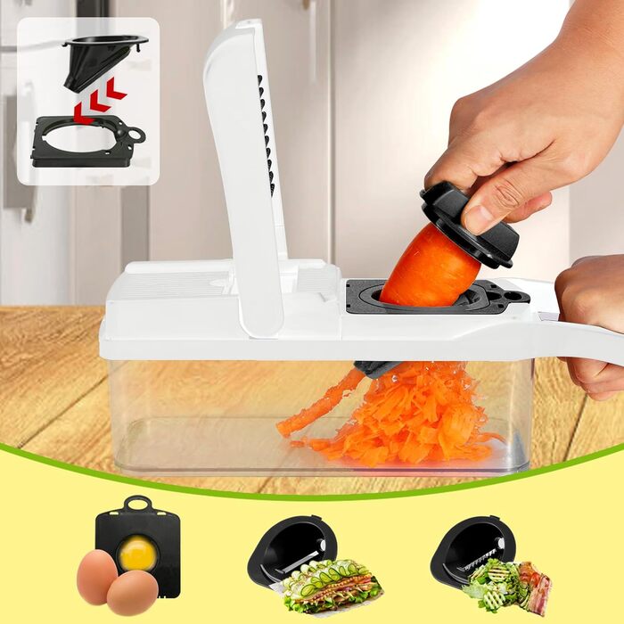 Мультиінструмент для овочів Nu Desire 26-в-1: слайсер, тертка, кубик-різак, спіралізатор, для овочів, фруктів, моркви, цибулі