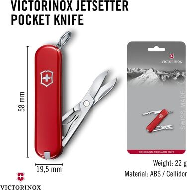 Мультитул Victorinox Jetsetter: швейцарський ніж з 7 функціями, магнітна викрутка Phillips, відкривачка для пляшок