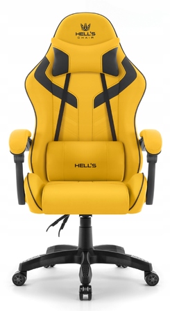 Ігрове офісне крісло Hell's Chair HC-1007 2.0 Yellow, обертове, екошкіра