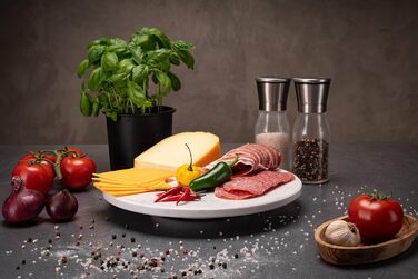 Rotating marble plate, round cake stand, cake plate, sausage plate, cheese plate, marble plate, serving platter with foot, serving dish, rotating tray, tiered cake stand, decoration tray, table decoration