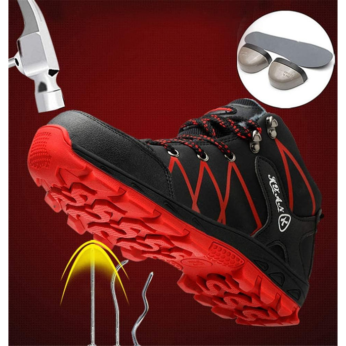 Черевики робочі зимові S3 з металевим капами, водонепроникні, чорні (39 EU)