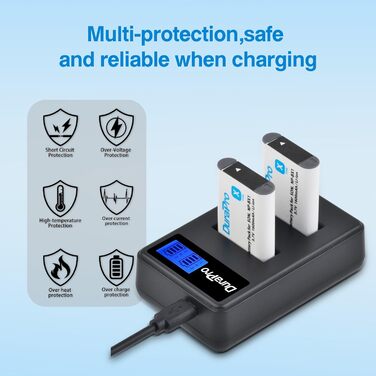 Durapro NP-BX1 акумулятор + зарядний пристрій Dual USB LCD для Sony RX100, RX100 II, WX500, HX300, HX400V та інших моделей Sony