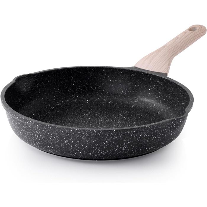 Сковорода Kordisen з антипригарним покриттям 28 см, гранітне покриття, сумісна з індукцією, здорова кулінарія, без PFOA