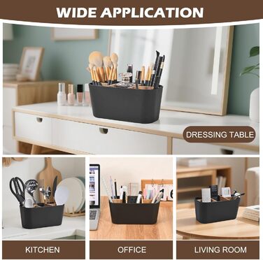 Організатор для ванної кімнати Schwarz 5-секційний з тримачем для зубних щіток