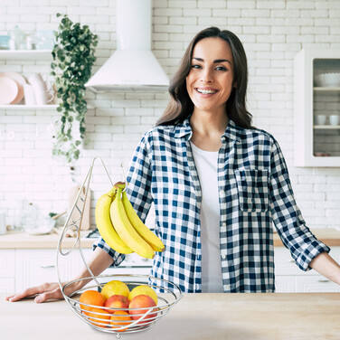 Relaxdays Fruit Bowl with Banana Holder