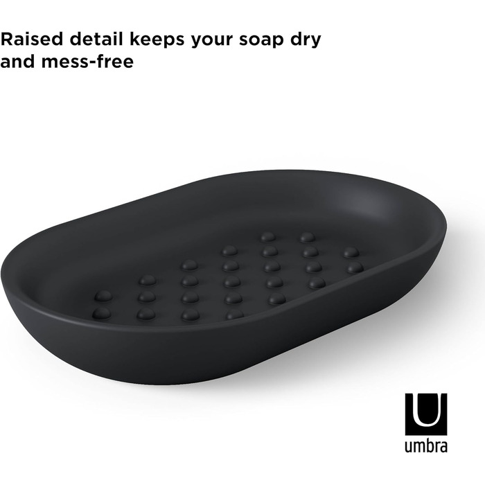 Миска для мила Umbra Junip, чорна, овальна