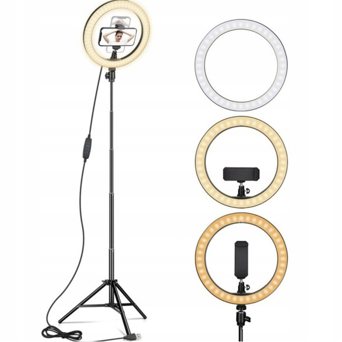 Потужна LED кільцева лампа зі штативом для фото, відео, TikTok, Live та влогів