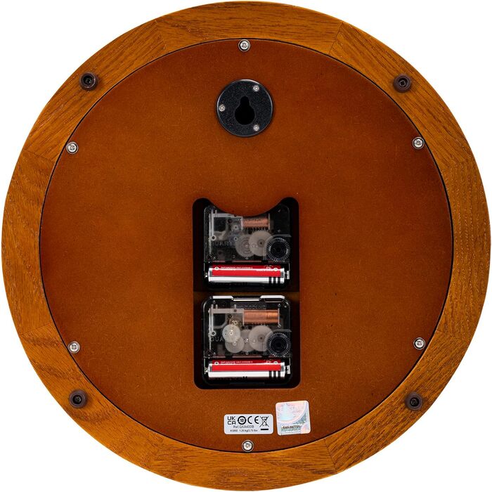 Seiko Wall Clock Brown Wood (Oak) Sweeping Second QXA432B