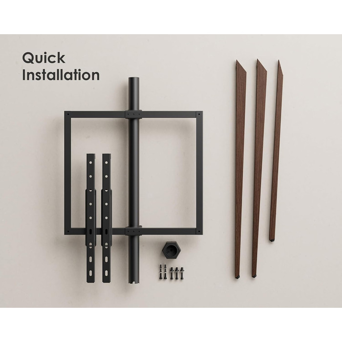Підставка для телевізора FITUEYES 43-65 дюймів, настільна, регульована висота, чорна