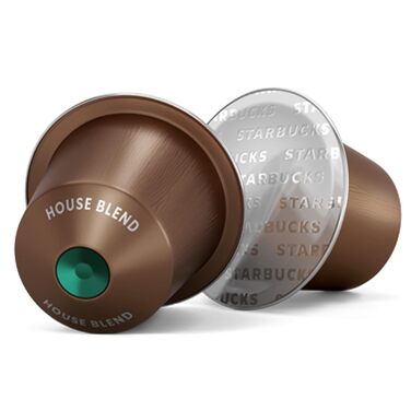 Капсули для кави Starbucks House Blend суміш для Nespresso, середнього обсмаження, капсули 10 x 10 (100 капсул) 10 г (10-ка)