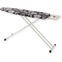 Прасувальна дошка SensaHome розкладна, 120x38 см, з підставкою для праски, квітковий принт, сірий