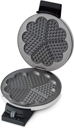 Вафельниця Cloer 1200 Вт для класичних вафель XXL, 19,5 см, сталева, біла, без сигналу