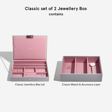 Набір ювелірних скриньок Stackers Classic Medium (Сірий), 2 шт.