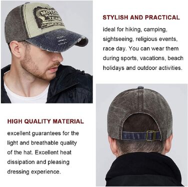 Кепка бейсболка Tuopuda Retro з регулюванням, унісекс, для літа