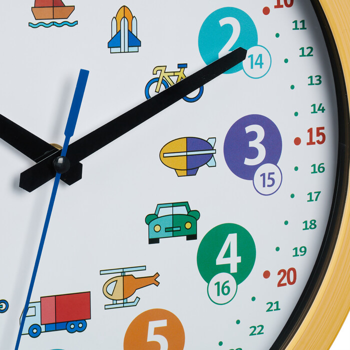 Relaxdays Wall Clock for Children - Vehicles