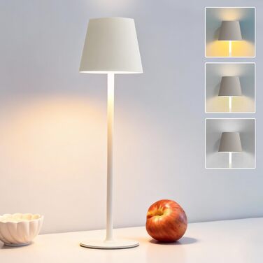 Настільна світлодіодна лампа DEELUX акумуляторна, димова, з регулятором яскравості, 3 режими світла (2700K/3600K/5000K), USB-C, водонепроникна IP44, для дому та вулиці