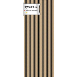 Акустичні панелі Momento Holz, 240x50 см, дуб натуральний, Made in Germany - для декору та звукоізоляції стін