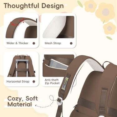 Шкільний рюкзак Tanou для дівчаток-підлітків, набір шкільних сумок з сумкою через плече та пеналом, дитячий рюкзак для школи, повсякденний, зелений (коричневий)