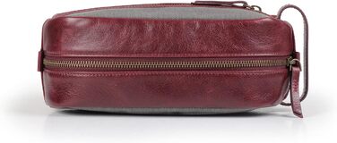 Чоловіча/Жіноча дорожня сумка Londo Echtleder, набір сумок для туалету (Бургунді)