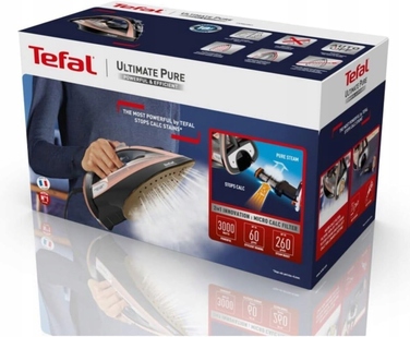 Парова праска Tefal Ultimate Pure 3200 Вт, з системою захисту від крапель та функцією автовимкнення