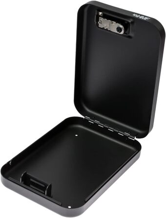 Сейф з кодовим замком HMF 316-02, переносна скринька для зберігання, чорний (24 x 16,5 x 4,5 см)