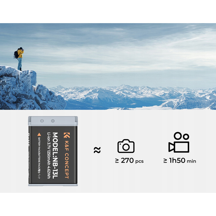 Зарядний пристрій та 2 акумулятори для Canon G5X G7X G9X SX620HS 720 730 740