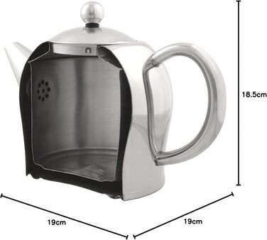 Bredemeijer small, round, double-walled teapot 0.5 Liter (Black, 1.4 L)