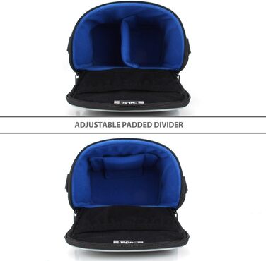 Чохол для камери DSLR USA Gear: зручний, з регульованим плечем, для Nikon, Canon, Panasonic, чорний