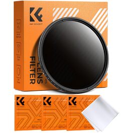 ND фільтр змінної щільності K&F Concept 37mm ND2-ND400 для фотографії пейзажів (Nano-Basic) + 3 серветки для чищення