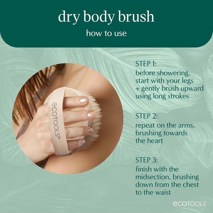 Еко-щітка для сухого скрабу тіла Ecotools Detoxify & Smooth, рожева