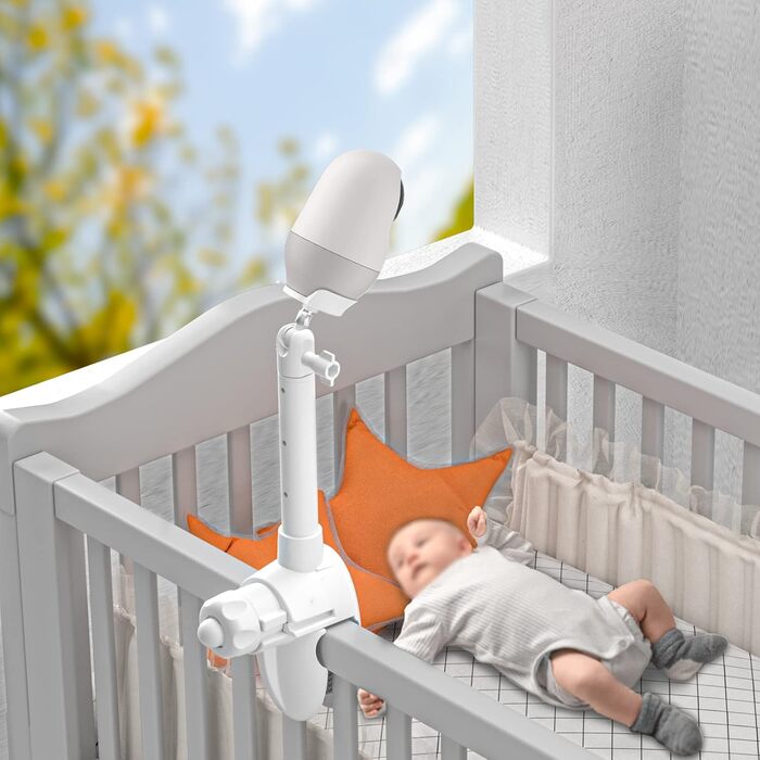 Кріплення для дитячого монітора Holaca, сумісне з Nooie Babyphone та камерами Nooie 2K, Wi-Fi (білий)