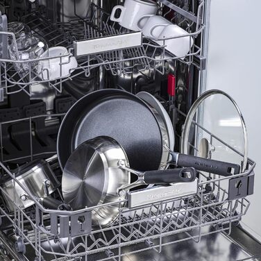 Пательня KitchenAid Edelstahl 28 см - 3-шарова конструкція з нержавіючої сталі, індукційна, для духовки, з ергономічною ручкою