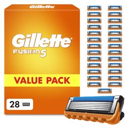 Смінні касети для бритви Gillette Fusion 5 для чоловіків, оригінальні леза, 28 шт, помаранчеві