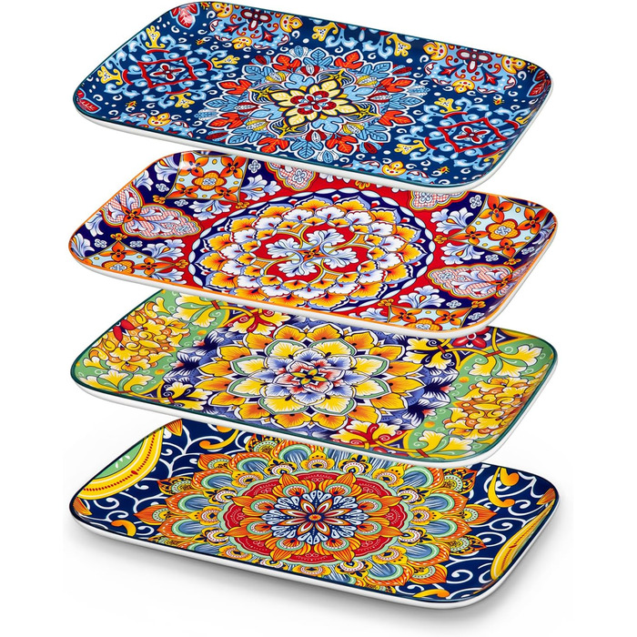 Набір сервіровочних тарілок Vancasso Simi, 4 шт., 30,8 x 19 x 2,4 см