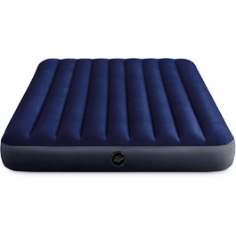 Надувний матрац Intex Classic Downy Queen - 152 x 203 x 22 см, 4-частинний, блакитний