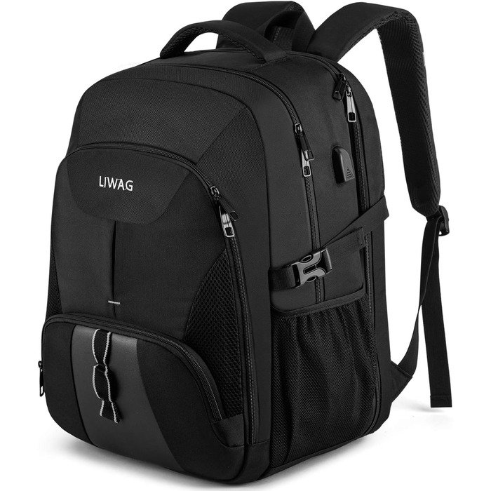 Жіночий рюкзак LIWAG 50L, водовідштовхувальний, з відділенням для ноутбука 17 дюймів, USB-порт, антикрадійний, для роботи, подорожей, школи
