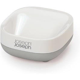 Мильниця Joseph Joseph Bathroom Slim – компактна з антиковзною основою, білий/сірий колір