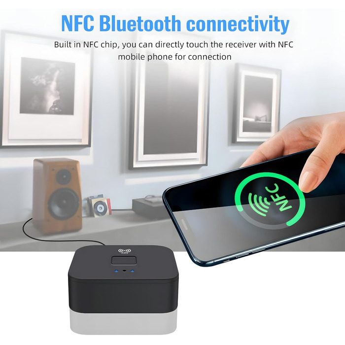 Bluetooth 5.0 Аудіоприймач: NFC, HiFi, Aux, RCA, USB. Підтримка для TV, авто, стереосистеми