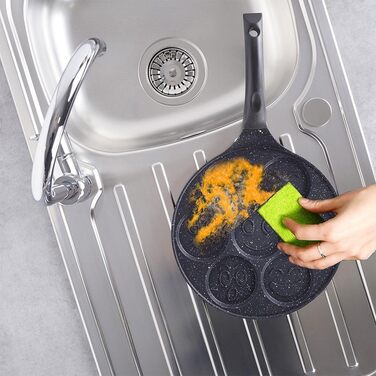 ORION Frying Pan Ø 27 cm | 7-Egg Frying Pan | Crepe Pan for Gas | for Induction, with non-stick coating